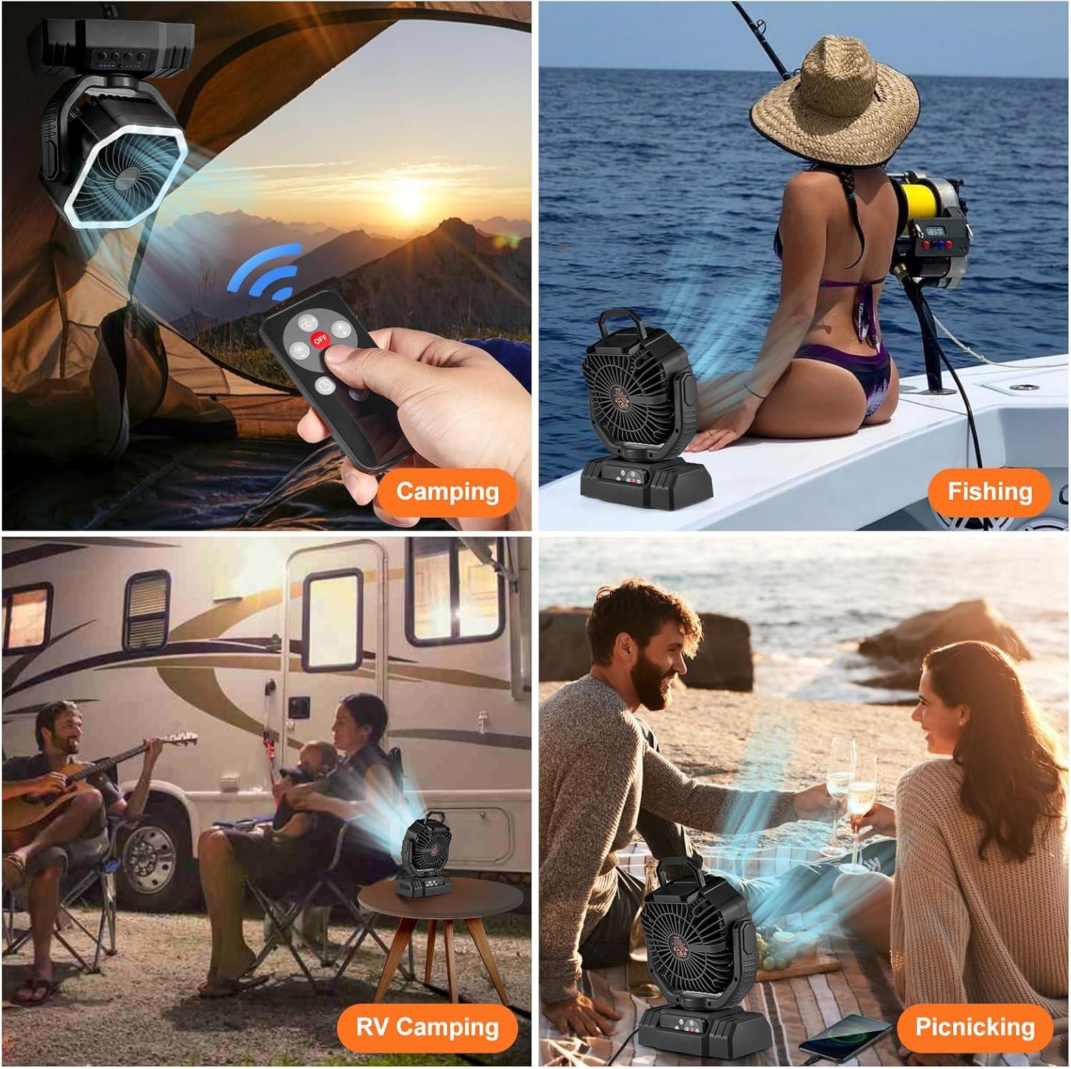 Cooling and Lighting Our Adventures:​ Odoland Camping Fan Review